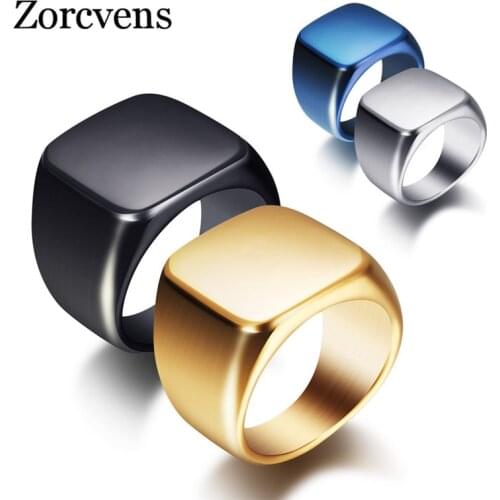 Modyle 2020 New Fashion 316L Stainless Steel ring top quality High Polished Signet Solid Biker Ring for men fashion Jewelry