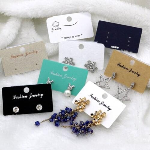 Wholesale Cheap Jewelry Display Packaging Cards Tags 400pcs/lot 3x5cm Plastic Paper Hanging Card Jewelry Stud Earrings Tags