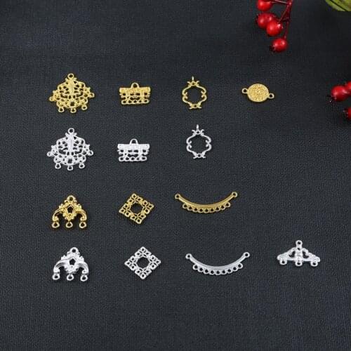 10pcs/lots Metal Alloy Gold Silver Color Charms Pendant For DIY Crafts Handmade Headwear Bracelet Charms DIY Jewelry Accessories