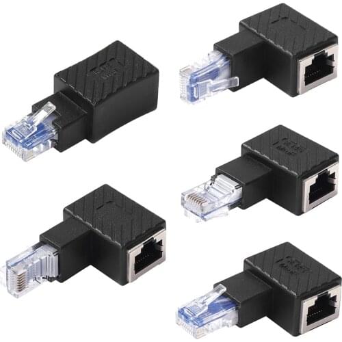 Printer Scanner Hard Disk Cable RJ45 Male To Female Converter 90 Degree Extension Adapter LAN Ethernet Connector