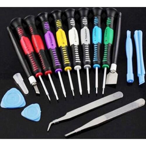 Practical Professional 16 in 1 Screwdrivers Set Kit Opening Repair Tools With Tweezer Scraper For iPhone 5 6 6s Plus Smartphone