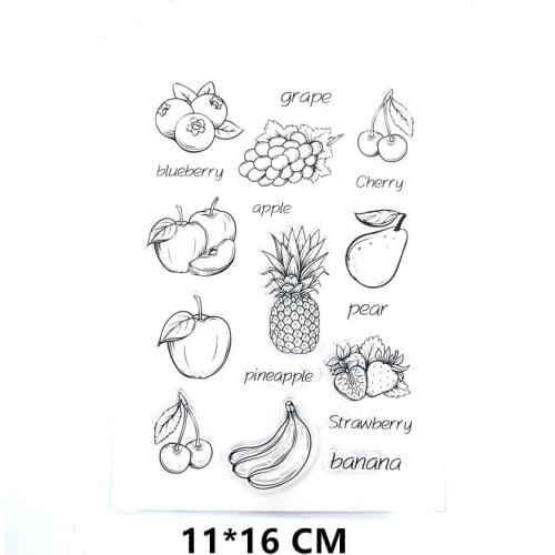 2021 New Fruit Clear Stamps DIY Scrapbooking Craft Supplies Rubber Silicon Seals Card Photo Album Hobby ink pad Stamping