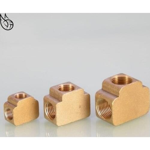 Tee 3 Ways Brass Pipe fittings Equal Female Connector 1/8" 1/4" 3/8" BSP Thread For Grease System hydraulic system