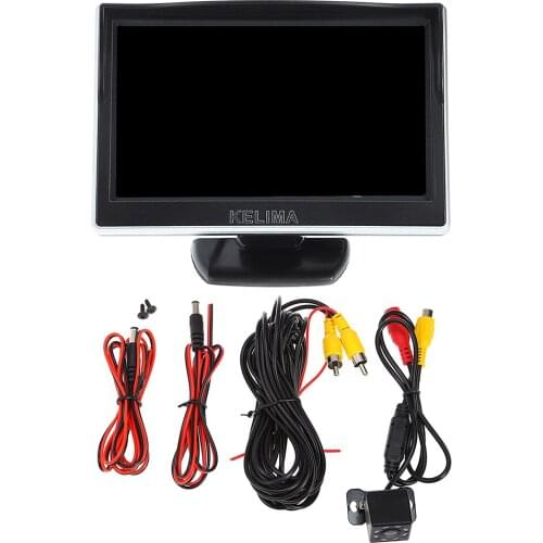 General fit Car 8 IR LED Rearview Camera + 5 inch Screen Display Universal 8 night Vision 120° Car Rear View Reversing Camera