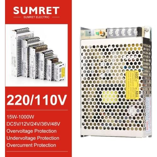 DC12V 15V 24V 36V 48V 60W 600W 1000W Universal Switching Power Supply Source Transformer AC DC SMPS Conversion Switch Adapter
