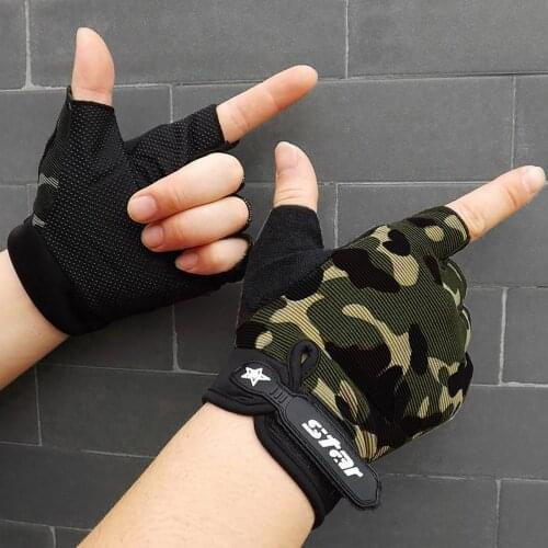 Bike Bicycle Gloves Men Women Half Finger Riding Gloves Anti-slip Anti-sweat Gloves Breathable Anti-shock Cycling Sports Glove