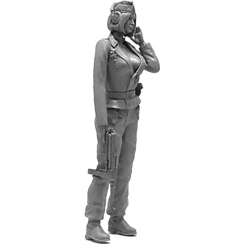 YUFAN 1/35 Beauty Armored Force Resin Soldier 5 cm Genuine Epoxy Model Self-assembled Resin KOO-38 Packaging include Static I3V5