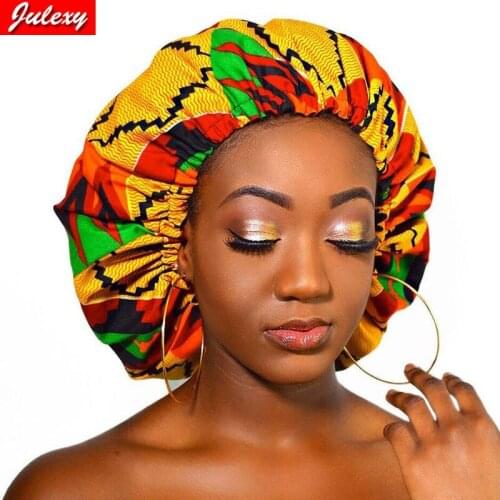 New Extra Large Satin Lined Bonnet Women Big Size Beauty Print Satin Silk Bonnet Sleep Night Cap Head Cover Bonnet Hat Wholesale