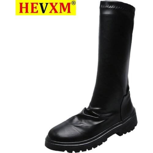 HEVXM 2020 Martin Boots Womens 2020 Summer New British Style Thin Breathable Net Boots Fashion Stretch Locomotive Ankle Boots
