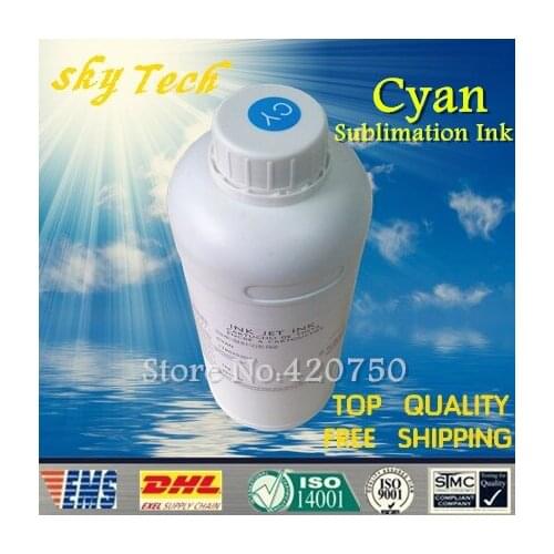 1000ML [C] Cyan Sublimation ink For Epson Printer, Thermal Transfer Ink For T-shirt ,phone shell, Mugs ,ceramics