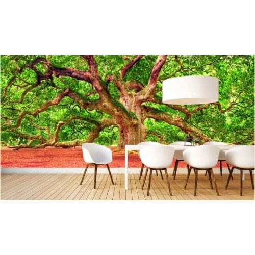 3d wall murals wallpaper HD green forest oak landscape background living room home decor custom photo wallpaper for walls 3 d