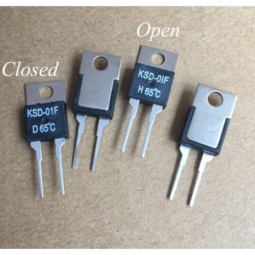 40°C 50°C 60°C 70°C 80°C 90°C 100°C Normally Closed Normally Open 1.5A Thermal Switch Temperature Sensor Thermostat KSD-01F 2pcs