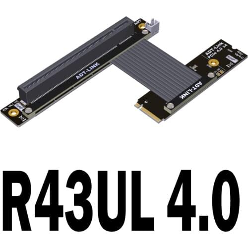 M.2 NVMe to PCI Express 4.0 x16 Extender Adapter Jumper For GPU Graphics Video Cards With Sata Power Cable 64G/bps PCI-e 16x