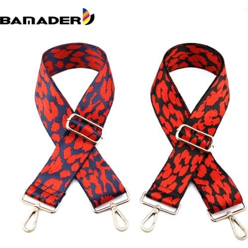 BAMADER Woman Canvas Wide Shoulder Strap Fashion Leopard Snake Print Adjustable Bag Strap High Quality Bag Part Accessories Belt