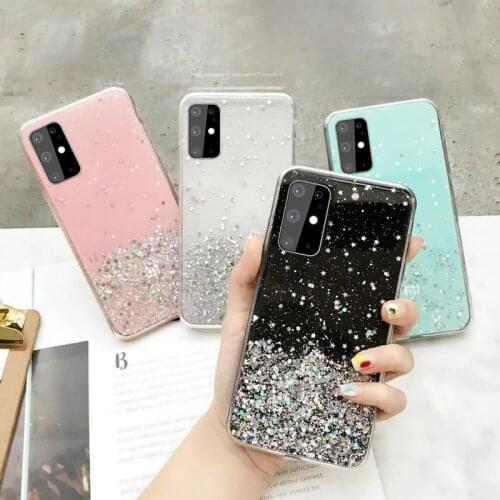 Bling Glitter Case For Samsung A02 A71 A51 A70 A50 A41 A40 A31 A21s A20e A12 Cover For Samsung J6 J4 A6 A8 Plus A7 2018 Cases
