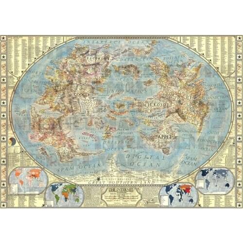 Ancient Map The wooden puzzle 1000 pieces ersion jigsaw puzzle white card adult childrens educational toys