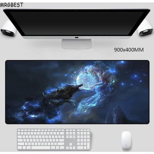 MRGBEST Mouse-Pad Extended Large Blue Secret Picture Pads Softy Non-slip Rubber Color with Locked Edge Desk Mats for Gamer