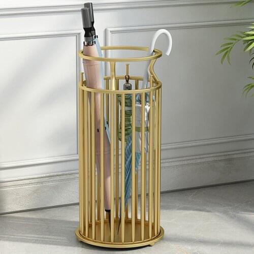 Metal Umbrella Stand Holder Rack Organizer For Office Home Hotel Hallway Entryway Porch Rose Golden