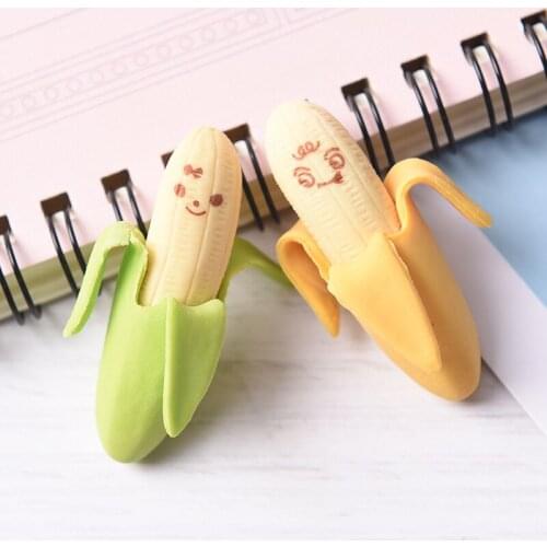 Cute Banana Eraser Office School Eraser School Gift Stationery Supplies 2PCS/set