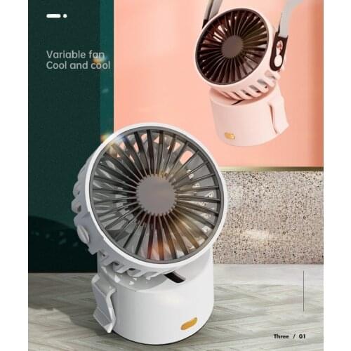 Mini USB Desk Handheld Fan Protable Table Fan Daual Use with 45° Rotating Base 3 Speed Fast Air Mini Portable Personal Fan
