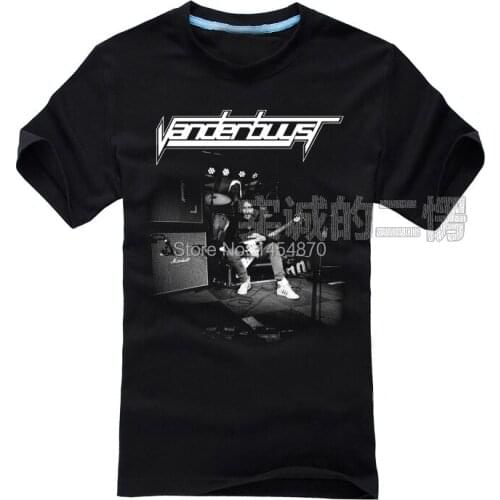 Fashion High Quality Cool Vanderbuyst Punk Band Rock Brand Black Shirt items fitness Hardrock heavy Metal 100%Cotton