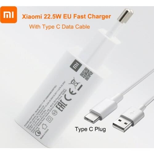 Original Xiaomi 22.5W MDY-11-EP Fast Wall Charger 3A Type C Cable Quick Charge For Mi 110 9 9t 8 SE CC9 Redmi Note K30 Pro 9A 9C