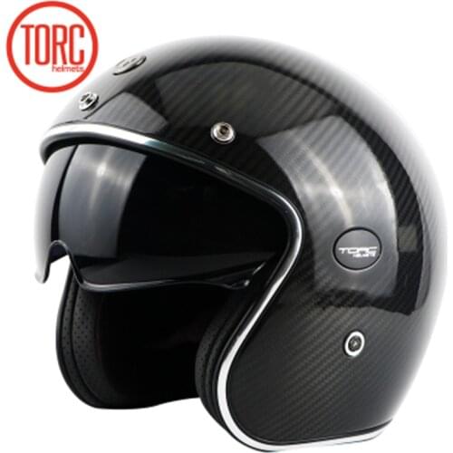 Professional Light Weight Bike helmet DOT ECE approved Carbon Fiber motorcycle helmet TORC V587 series chopper bike helmet