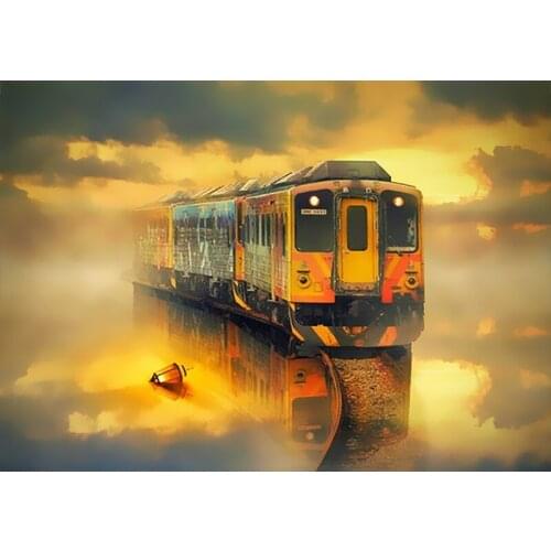 DIY paintings by numbers Winter train Canvas for Painting home decor Picture Coloring By Numbers Christmas 40x50 cm