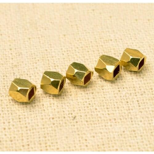 SEA MEW 2mm/2.5mm/3mm/4mm Fashion Vintage Raw Brass Spacer Beads Hole Beads Loose Bead For Jewelry Making 100PCS