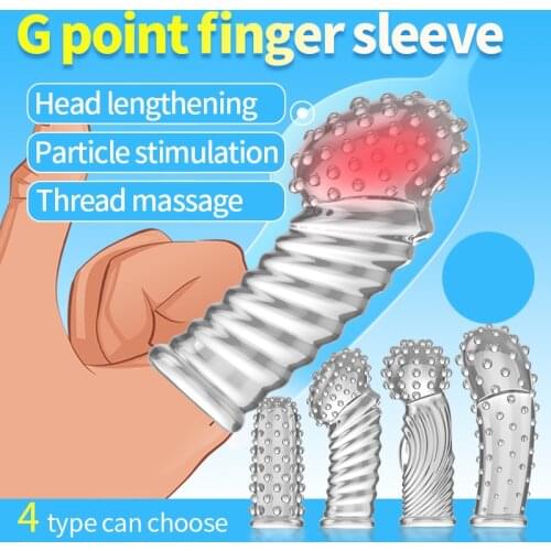 Foreplay tease G-spot Finger Sleeves Stimulate Clitoris Adult Masturbator Erotic Intimate Goods Game Sex Toys For Couples