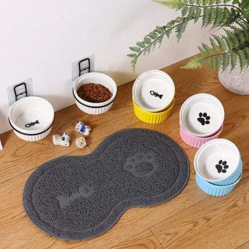 Silicone Pet Feeding Mat Waterproof Non-slip Cat Bowl Placemat Dog Dish Bowl Feeder Mat Cute Cloud Shape Puppy Cat Food Feed Pad
