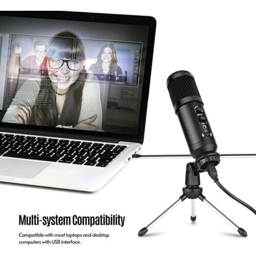 USB condenser microphone for laptop recording studio streaming karaoke TIKTOK game competition real-time chat