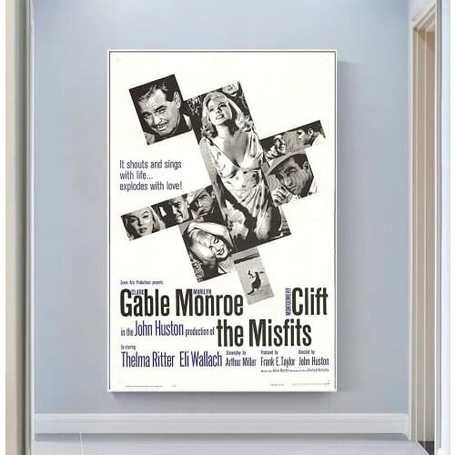 V0939 The Misfits Vintage Classic Movie Wall Silk Cloth HD Poster Art Home Decoration Gift