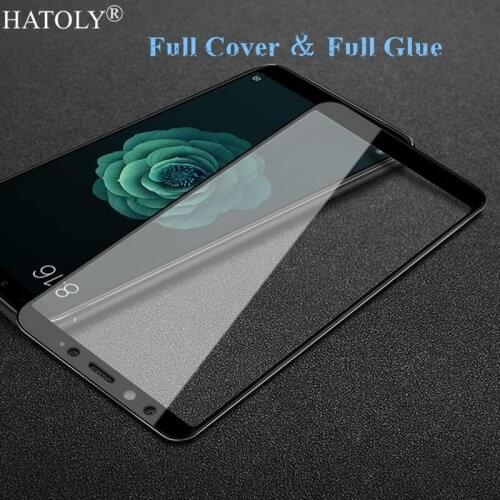 For Xiaomi Mi A2 Glass Tempered Glass for Xiaomi Mi A2 Protective Glass Film Full Glued Phone Screen Protector for Xiaomi Mi A2
