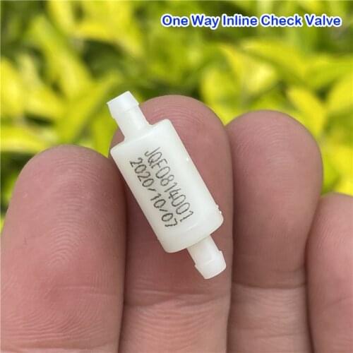 1PCS 8mm Plastic One Way Inline Check Valve Pressure Type Mini Gas Air Oxygen Valve JQF0814 Equal-diameter for Aquarium Air Pump