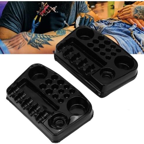 12Pcs Tattoo Ink-Cartridge Needle Storage Organizer Disposable Plastic Tattoo Pigment Holder Body Art Makeup Container Accessory