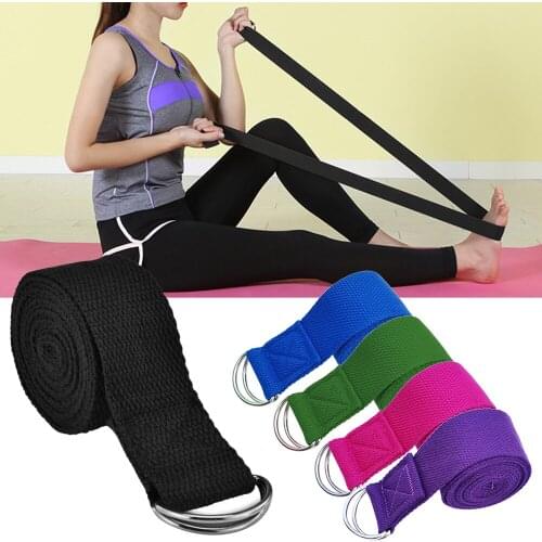 250*3.8cm /183*3.8cm Yoga Stretching Strap Adjustable Yoga Belt Stretch Strap Yoga Band with D-Ring Buckle