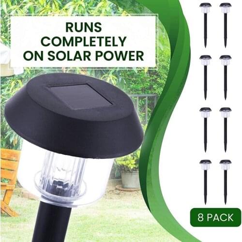 8 Pack Solar Garden Lights-Bright 15 Lumens, Makes Garden Pathways & Flower Beds Look Great - Easy NO-Wire Install