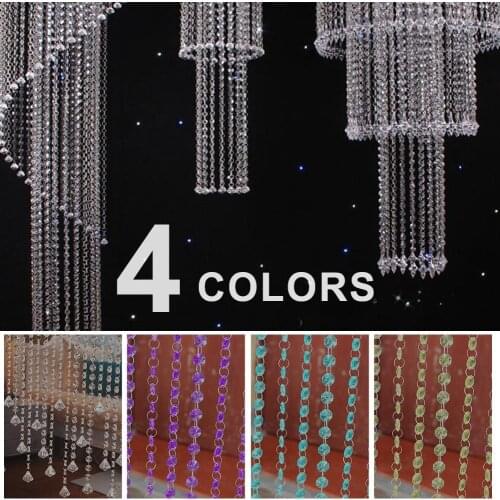 Acrylic Crystal Rhinestone Bead Garland Curtain Chandelier Accessories Wedding Home Decoration DIY Accessories