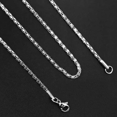 2.0mm Stainless Steel Chain Men Women Link Chain Necklace Silver tone 63cm Bulk Wholesale