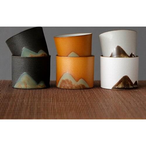 Ceramic teacup Kungfu tea set teacup Zen black Japanese-style glaze cup Japanese-style special special domestic ceramic cup