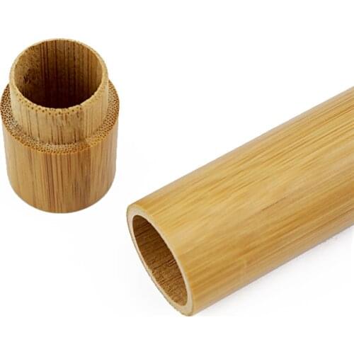 Portable Reusable Handmade Eco Friendly Bamboo Toothbrush Travel Case Holder Carrier Container Kit Storage Box