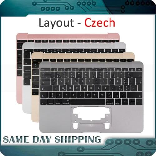 For Macbook 12'' A1534 Czech Keyboard w/ Topcase 2015 2016 2017 Years Gold/Gray/Silver/Rose Gold Color