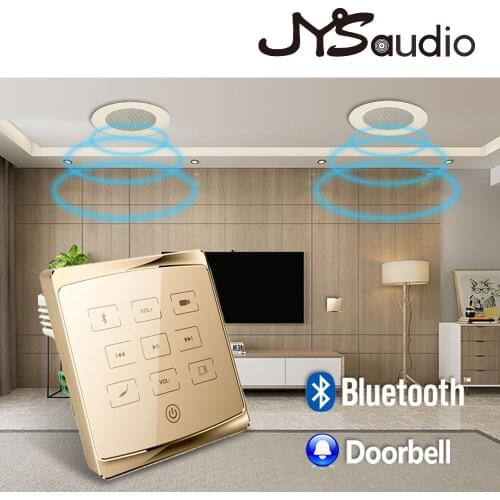 Home Smart Background Music Center System Stereo Sound Amplifier PA Sound System Audio Loudspeaker with 3 Inch Ceiling Speakers