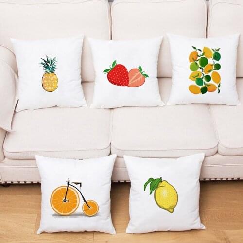 Fruit Polyester Cushion Cover Pattern Pillowcase For Living Room Car Office Decor Home Decoration Sofa Birthday gift Pillow Case