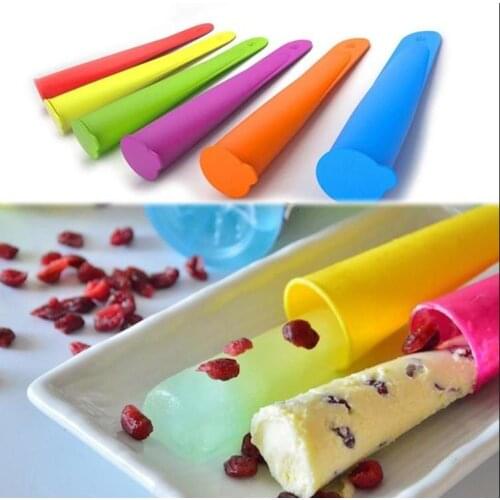 Hot candy Colors Silicone Popsicle Mold Push Up Homemade DIY Delicuous Ice Cream Jelly Lolly Pop Maker