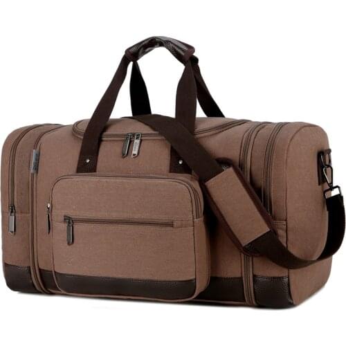 Canvas Travel Duffle Bags High Quality Travel Hand Luggage Bag Men Multi-functional Large Travel Organizer Weekender Travel Bag