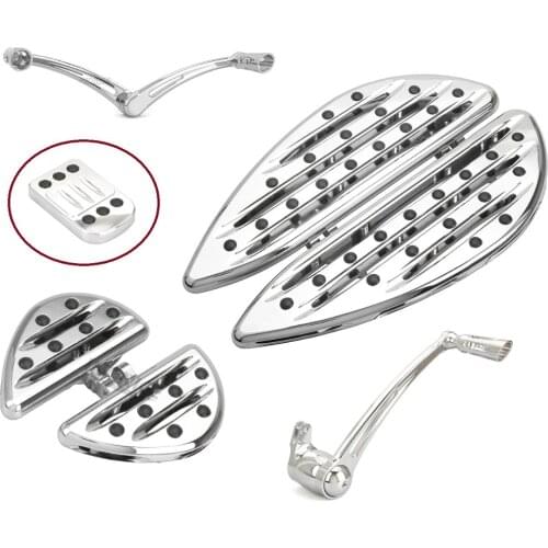 Chrome For harley roadking floorboards forharley shifter Shift Lever + passenger footboards + Pedal For Harley Touring 2008-2013
