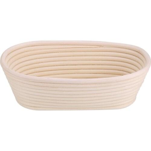 Bread Banneton Basket Handmade Unbleached Natural Cane Banneton Proofing Basket Dough Bread Baking Kit 27.5 X 14 X 8cm