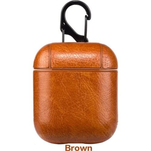 Leather Protective Case Shockproof Cover for Apple AirPods Charging Case Drop Shipping